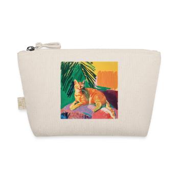 Katze, katzenmotiv, popart, geschenk, geschenkidee - Bio-Täschchen - Natur - Vorne