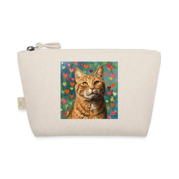 Katze, katzenmotiv, popart, geschenk, geschenkidee - Bio-Täschchen - Natur - Vorne