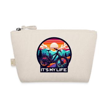 Sunset Mountain Bike Adventure Design - Organic Pouch - nature - Front