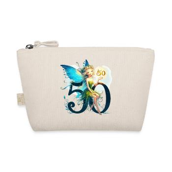 50 Years Fairy Elf Cute Birthday Gift - Organic Pouch - nature - Front