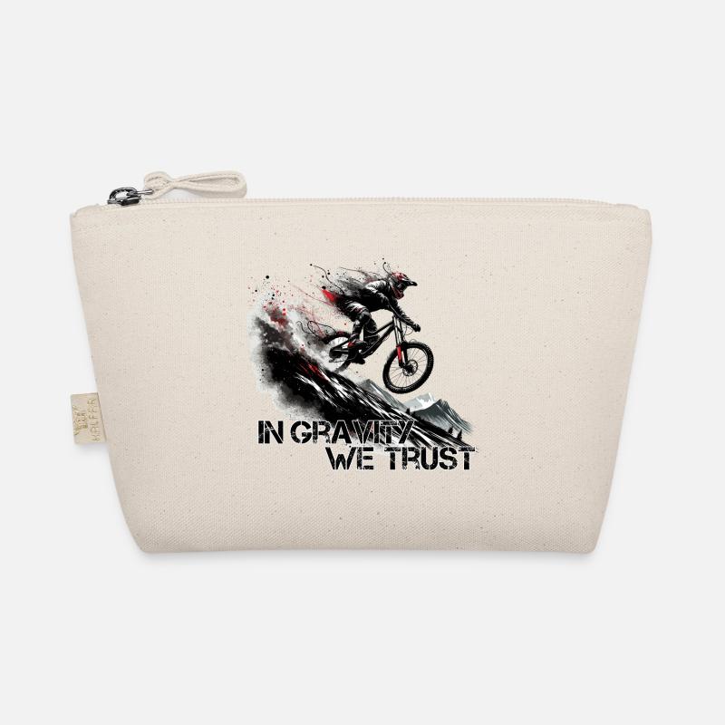Downhill Schwerkraft Vertauen MTB Geschenk Bio-Täschchen