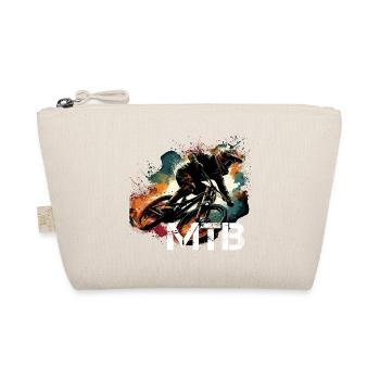 MTB Mountain Biking Mountain Biking Gift - Organic Pouch - nature - Front
