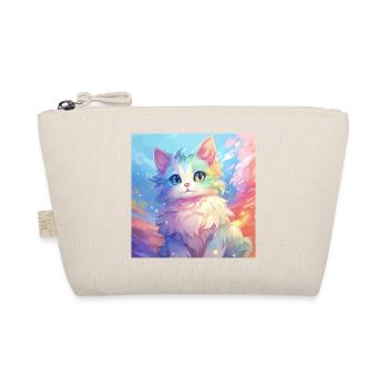 chat, motif de chat, anime, cadeau, idée cadeau - Trousse biologique - nature - Devant