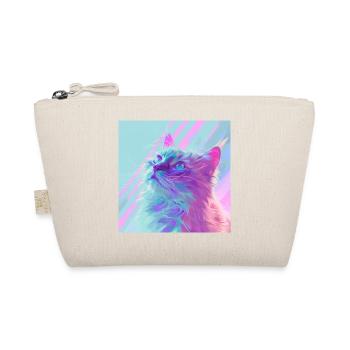 Katze, katzenmotiv, anime, geschenk, geschenkideen - Bio-Täschchen - Natur - Vorne
