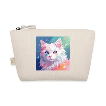 Katze, katzenmotiv, anime, geschenk, geschenkideen - Bio-Täschchen - Natur - Vorne