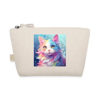Katze, katzenmotiv, anime, geschenk, geschenkideen - Bio-Täschchen - Natur - Vorne