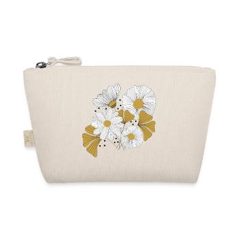 Floral Bouquet in Yellow Lines Contrast - Organic Pouch - nature - Front