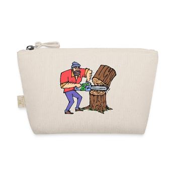 Wood Saw Sawdust Forestry Work Lumberjack Forestry - Organic Pouch - nature - Front