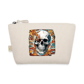 Skull / Totenkopf / Skelett / Gothic / Tattoo - Bio-Täschchen - Natur - Vorne