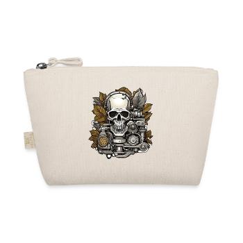 Skull / Totenkopf / Skelett / Gothic / Tattoo - Bio-Täschchen - Natur - Vorne