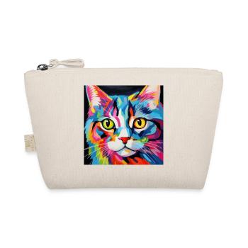 Chat, motif chat, pop art, cadeau, idée cadeau - Trousse biologique - nature - Devant