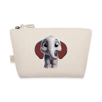 Cute Elephant Art Design - Organic Pouch - nature - Front