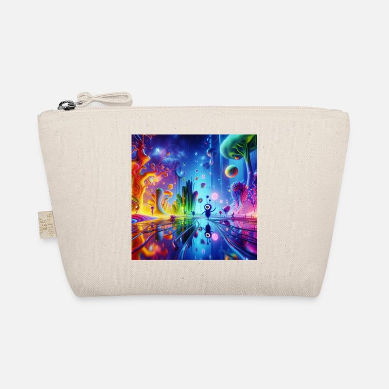 Surreal Dreamscape: Neon Waters Organic Pouch