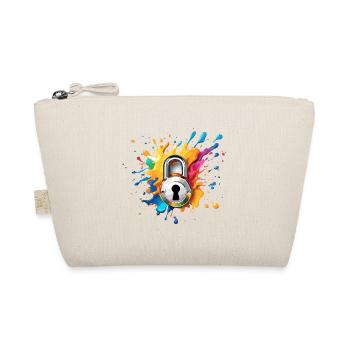 Shoulder Lock / Key / Heart Lock / Motif - Organic Pouch - nature - Front