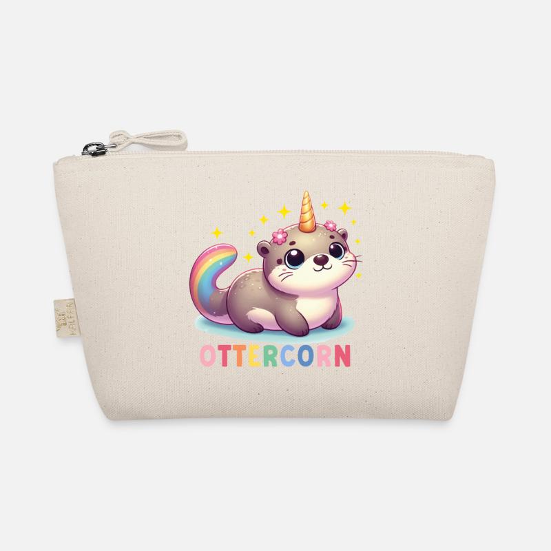 Otter Einhorn - Bio-Täschchen - Natur