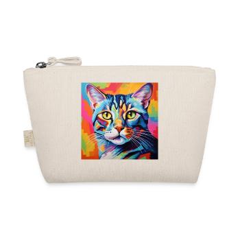 Chat, motif chat, pop art, cadeau, idée cadeau - Trousse biologique - nature - Devant