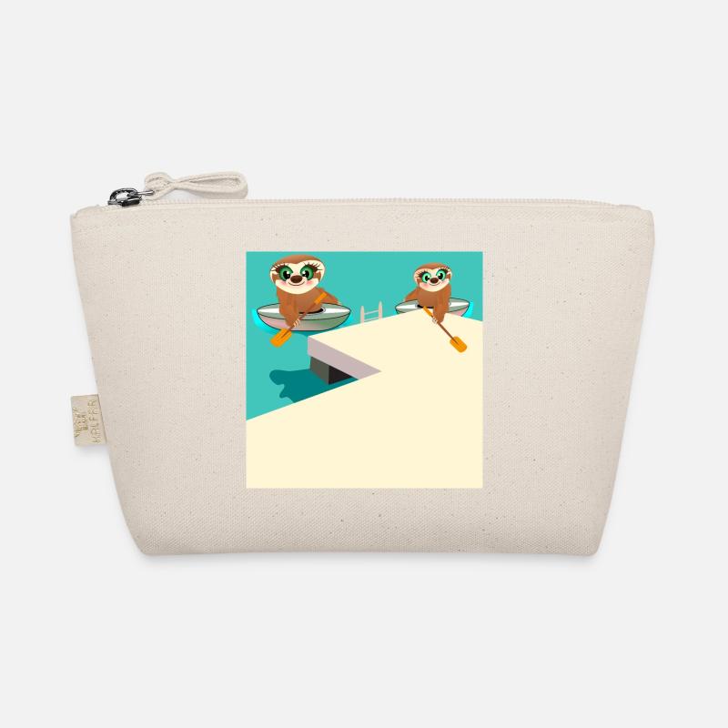 CANOE KAYAK SLOTHS ON THE BEACH Organic Pouch