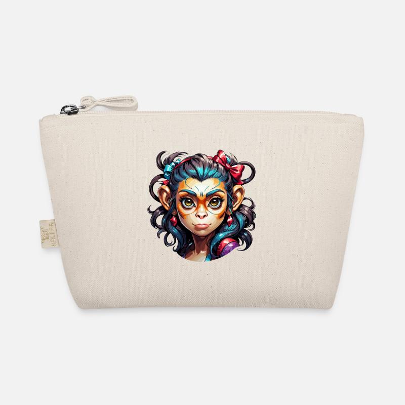 Singe mignon / Fille de singe / Mignon / noeud de cheveux Trousse biologique