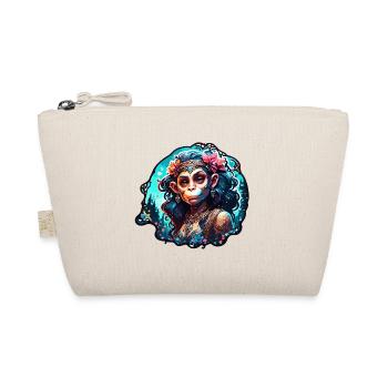 Singe mignon / Fille de singe / Mignon / noeud de cheveux - Trousse biologique - nature - Devant