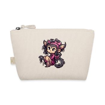 Singe mignon / Fille de singe / Mignon / noeud de cheveux - Trousse biologique - nature - Devant