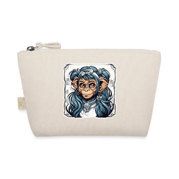 Singe mignon / Fille de singe / Mignon / noeud de cheveux - Trousse biologique - nature - Devant