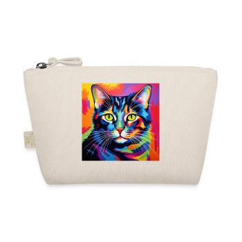 Chat, motif chat, pop art, cadeau, idée cadeau - Trousse biologique - nature - Devant