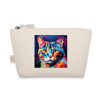 Chat, motif chat, pop art, cadeau, idée cadeau - Trousse biologique - nature - Devant