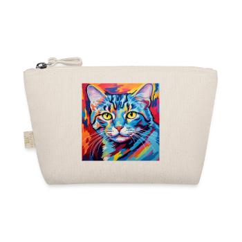 Chat, motif chat, pop art, cadeau, idée cadeau - Trousse biologique - nature - Devant