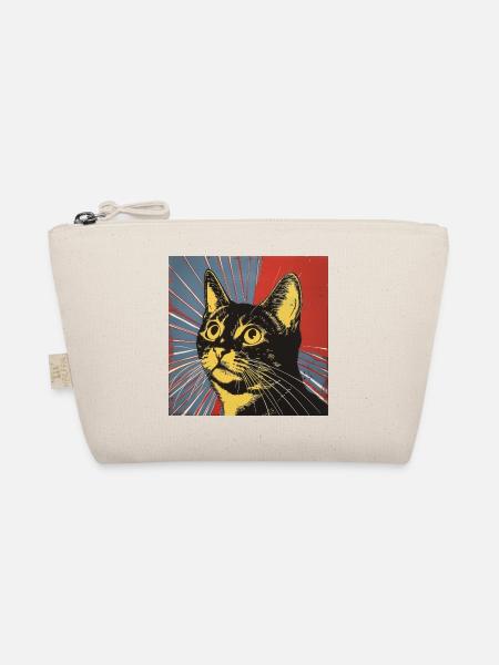chat, motif de chat, bande dessinée, cadeau, idées cadeaux - Trousse biologique - nature - Devant