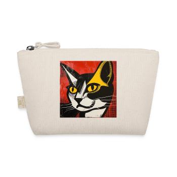 Katze, katzenmotiv, comic, geschenk, geschenkideen - Bio-Täschchen - Natur - Vorne