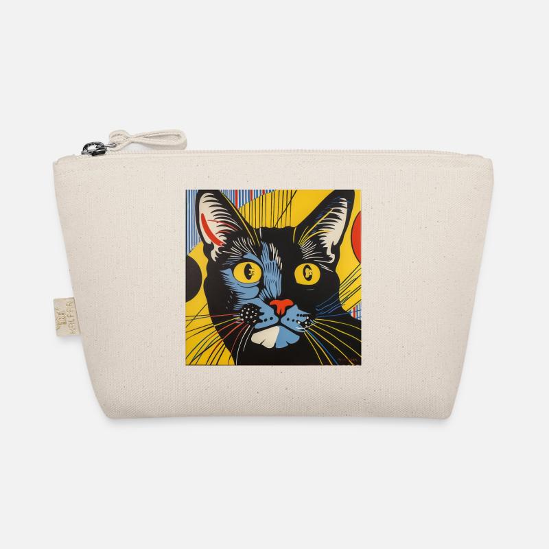 Katze, katzenmotiv, comic Bio-Täschchen