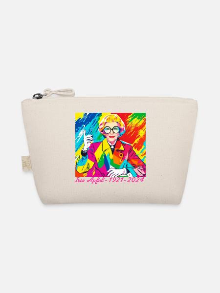 Illustration, bunt, Graffiti, Iris Apfel - Bio-Täschchen - Natur