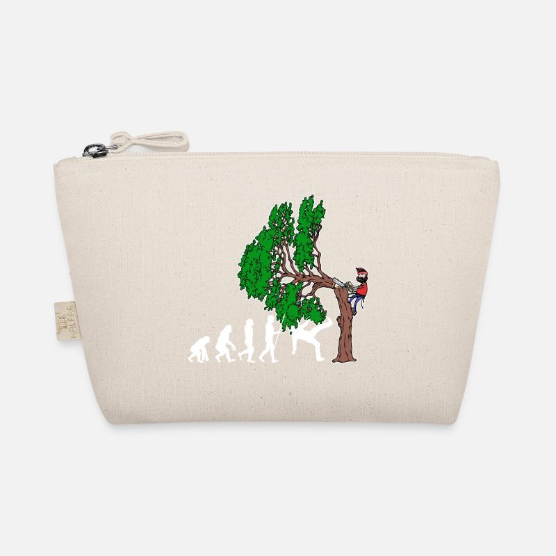 Baum Evolution Holzarbeit Holzfäller Baumfäller Bio-Täschchen
