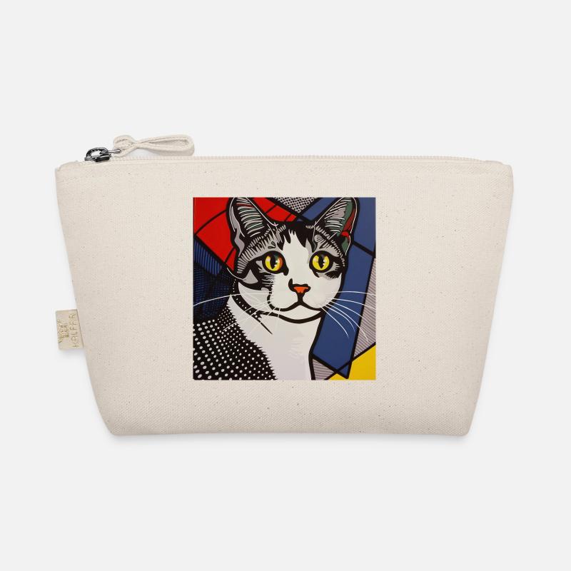 Cat, Cat Motif Organic Pouch