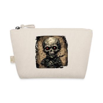 Horror Puppe / Halloween / gruselig / düster - Bio-Täschchen - Natur - Vorne