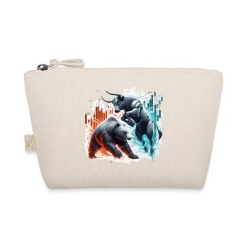 Finance Taureau Bear Fight Wall Street cadeau - Trousse biologique - nature - Devant