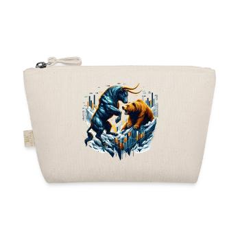 Finance Taureau Bear Fight Wall Street cadeau - Trousse biologique - nature - Devant