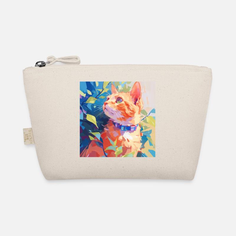 Cat, Cat Motif Organic Pouch