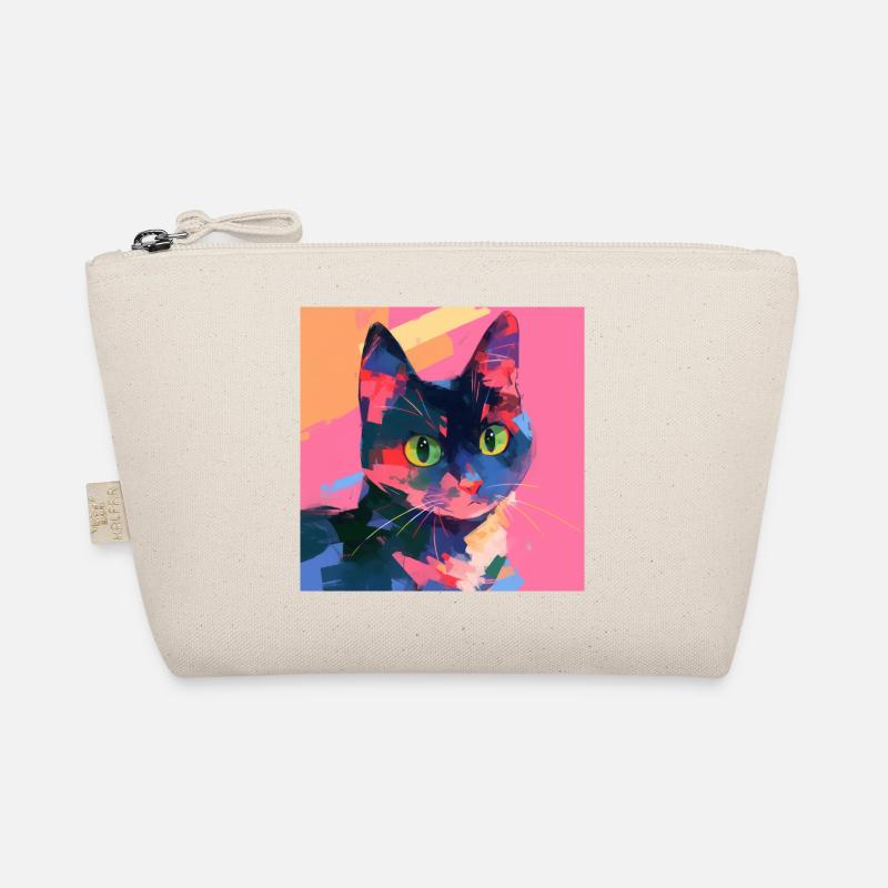 Cat, Cat Motif Organic Pouch