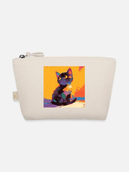 Katze, katzenmotiv - Bio-Täschchen - Natur - Vorne