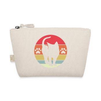 Illustration vintage d’icône de logo mignon de chat rétro - Trousse biologique - nature - Devant