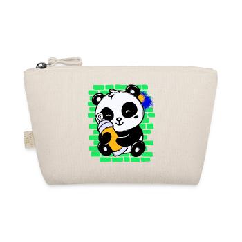 Graffiti Panda Zeichnen Illustration Spraydose - Bio-Täschchen - Natur - Vorne