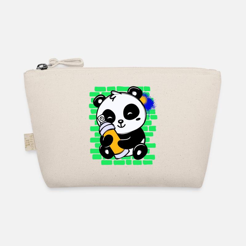Graffiti Panda Drawing Illustration Spray Can Organic Pouch