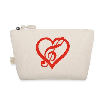 Music in the Heart (Red) - Organic Pouch - nature - Front