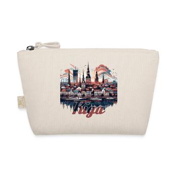 Riga Capital Latvia Baltic Gift - Organic Pouch - nature - Front