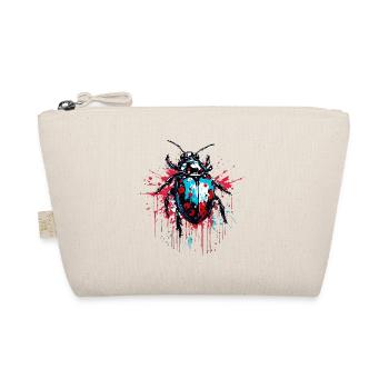 Ladybug / Lucky Charm / Dotted / New Year - Organic Pouch - nature - Front