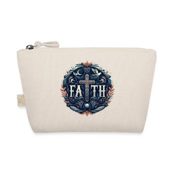 Faith Cross Ornament - Organic Pouch - nature - Front