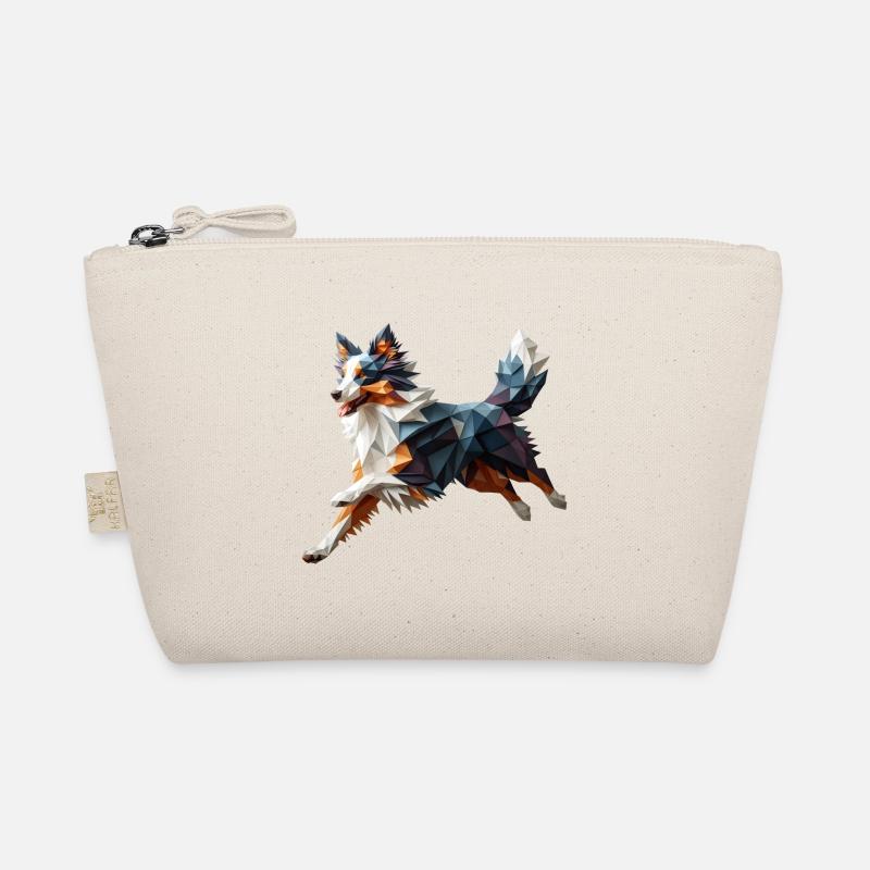 Australian Shepherd Origami Geometrischer 3D-Hund Bio-Täschchen