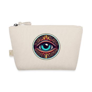 Psychedelic / Auge / Psychobilly / Comic / bunt - Bio-Täschchen - Natur - Vorne