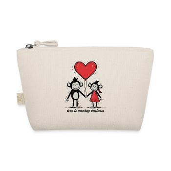Singes Amoureux Bâton Figure Couple - Trousse biologique - nature - Devant